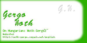 gergo woth business card